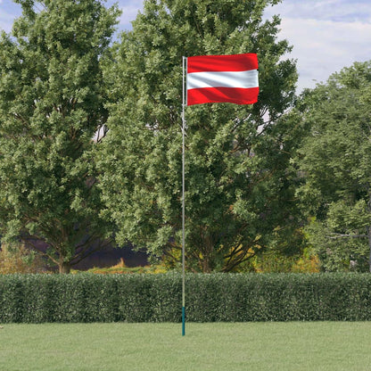 Bandeira da Áustria e mastro 5,55 m alumínio