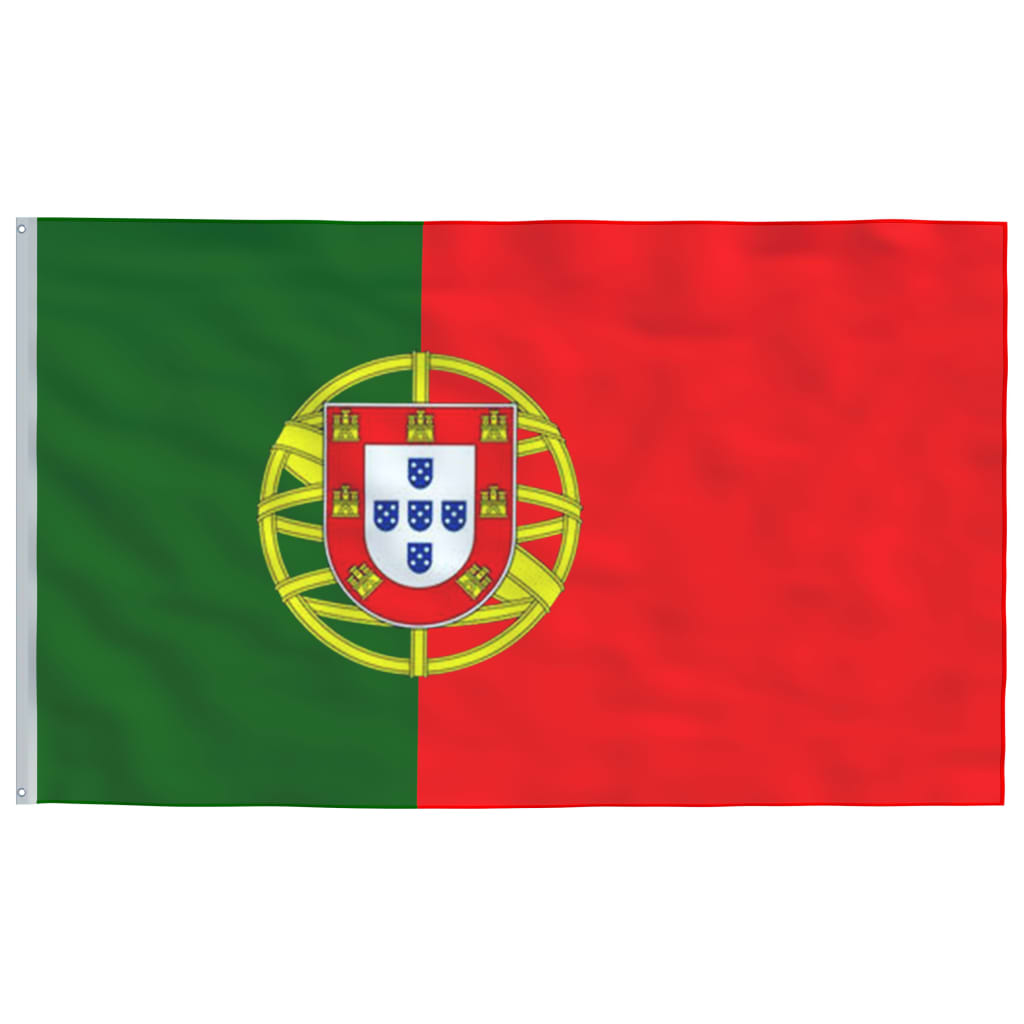 Bandeira de Portugal e mastro 5,55 m alumínio