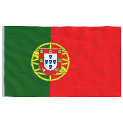 Bandeira de Portugal e mastro 5,55 m alumínio