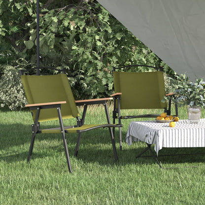 Cadeiras de campismo 2 pcs 54x55x78 cm tecido oxford verde