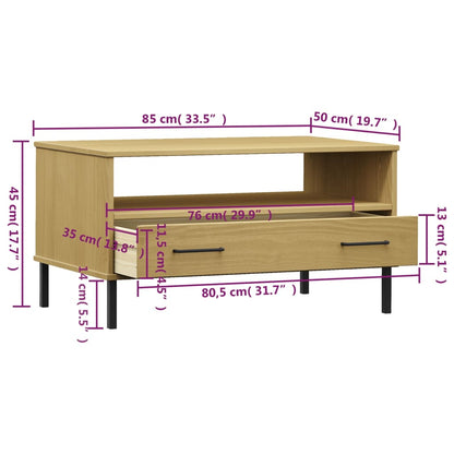 Mesa de Centro Lucacho em Madeira de Pinho - Cor Natural - Design Retro