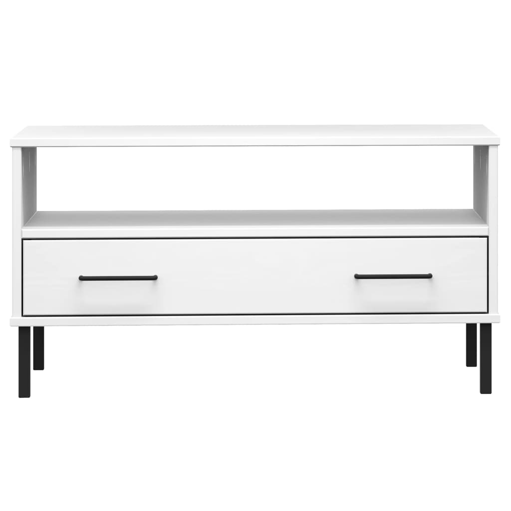 Mesa de Centro Lucacho em Madeira de Pinho - Branco - Design Retro