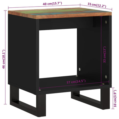 Mesa de centro 40x31x46 cm madeira recuperada/derivados madeira