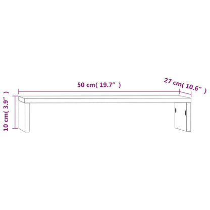 Suporte para monitor 50x27x10 cm madeira de pinho maciça