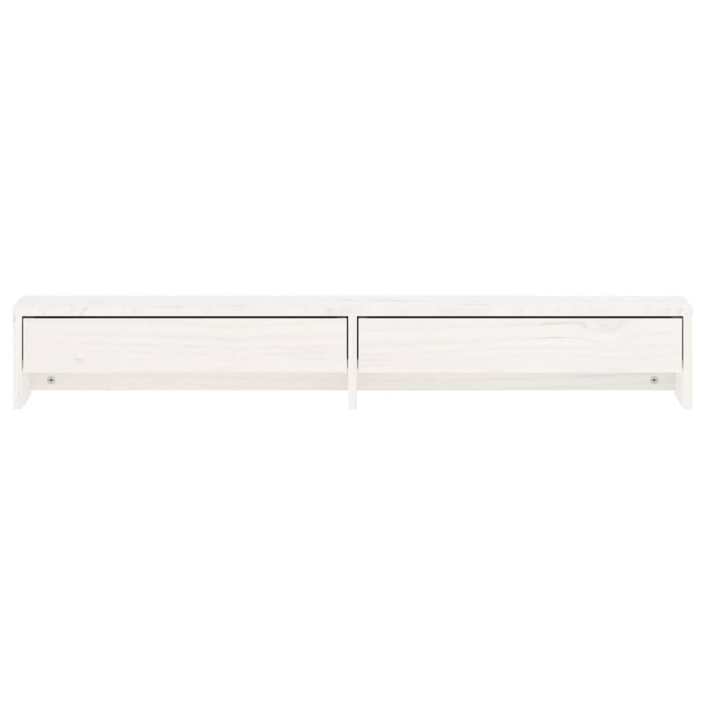 Suporte para monitor 100x27x15 cm pinho maciço branco