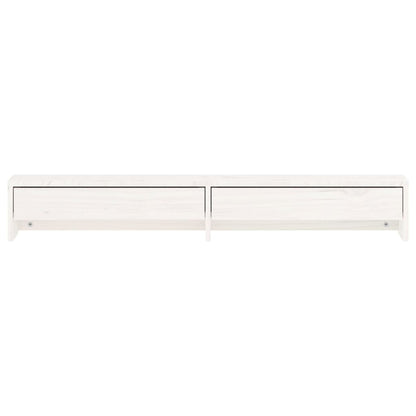 Suporte para monitor 100x27x15 cm pinho maciço branco