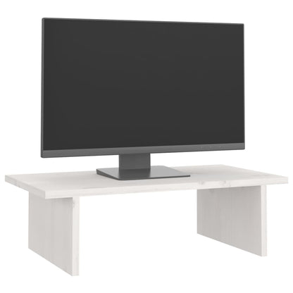 Suporte para monitor 50x27x15 cm pinho maciço branco