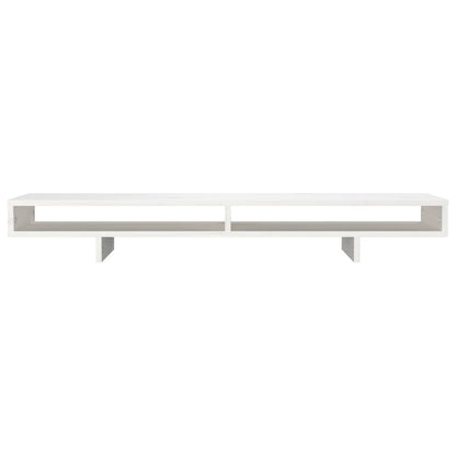 Suporte para monitor 100x27x14 cm madeira pinho maciça branco