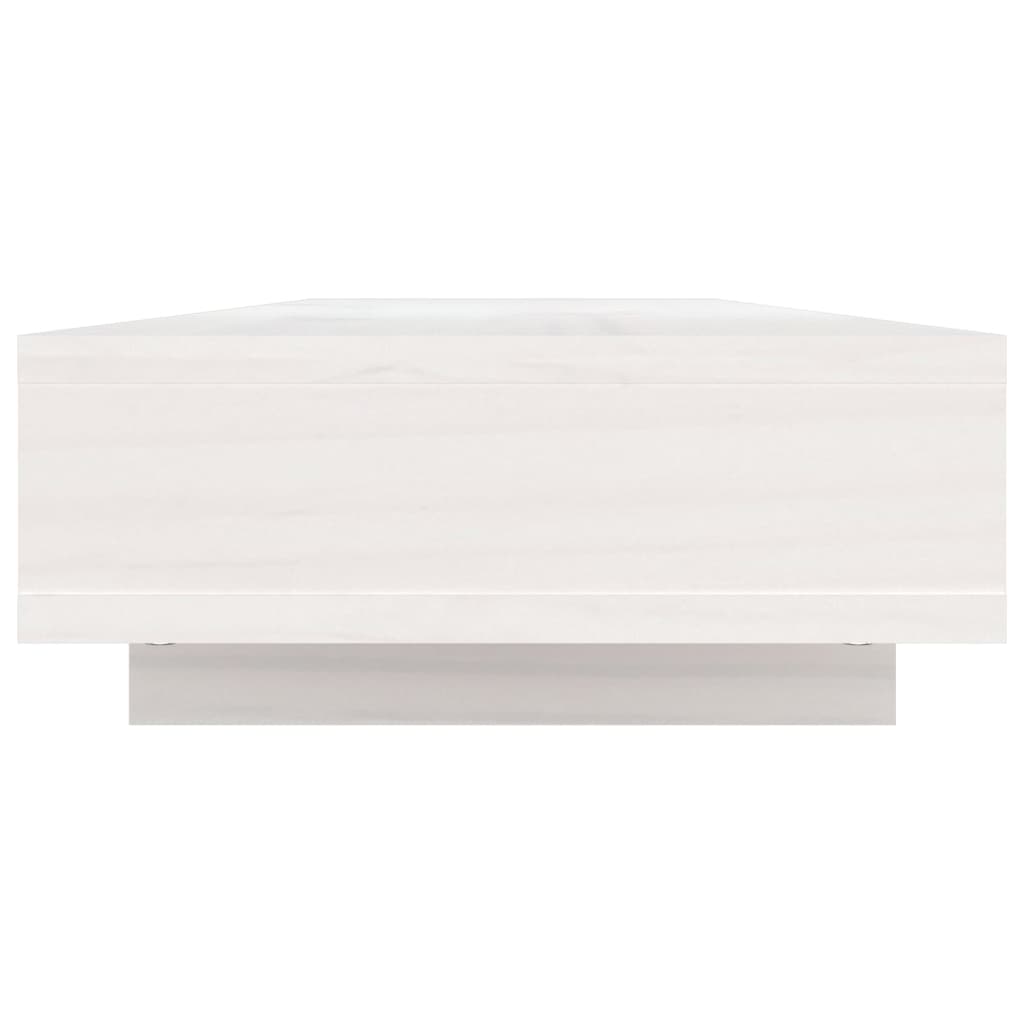 Suporte para monitor 100x27x14 cm madeira pinho maciça branco