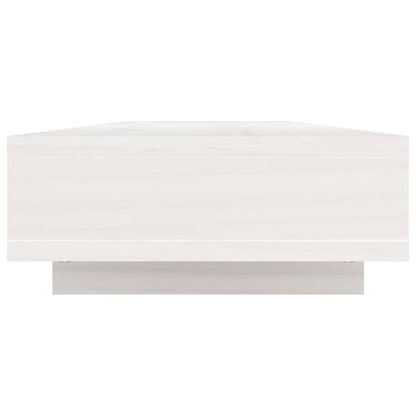 Suporte para monitor 100x27x14 cm madeira pinho maciça branco