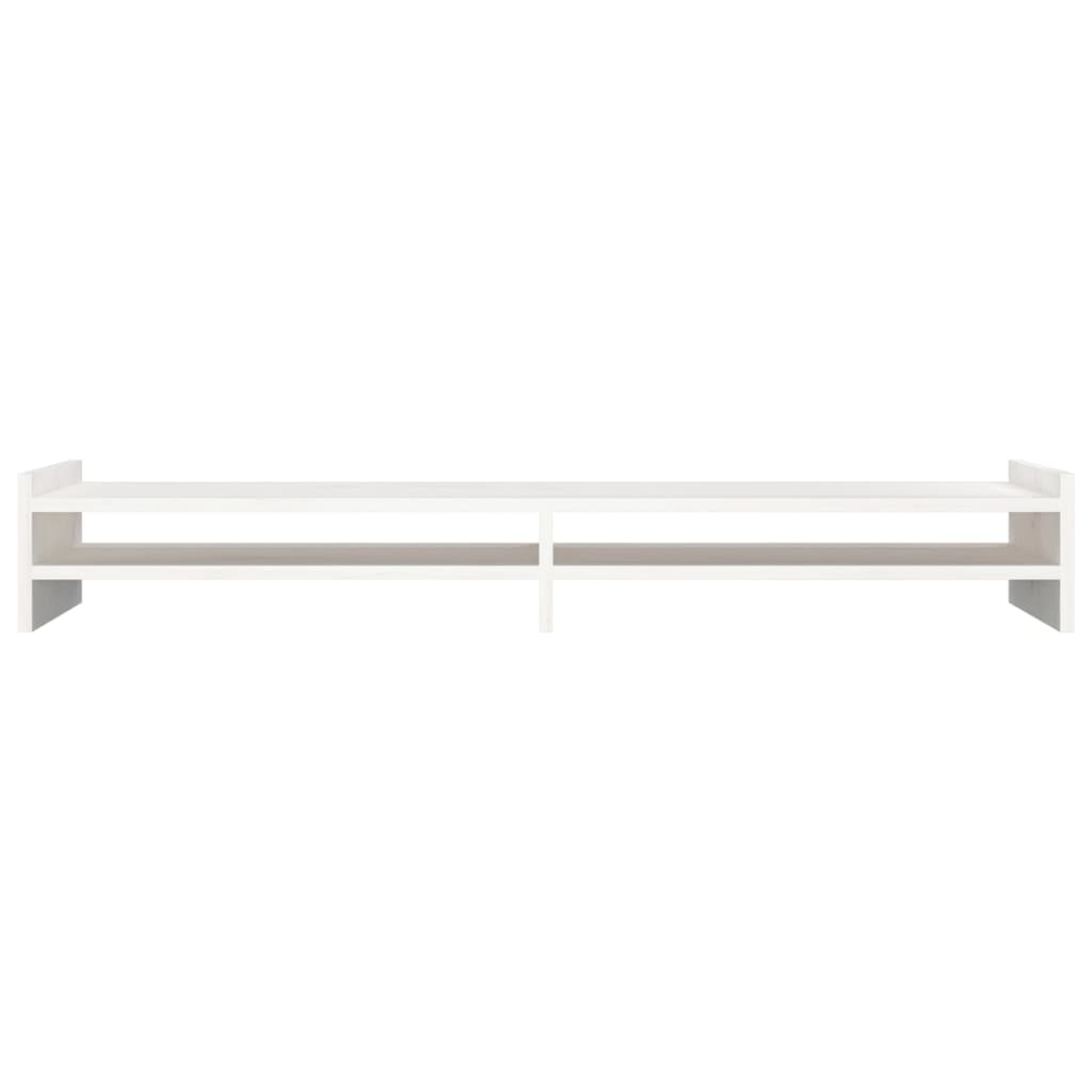 Suporte para monitor 100x27x15 cm pinho maciço branco