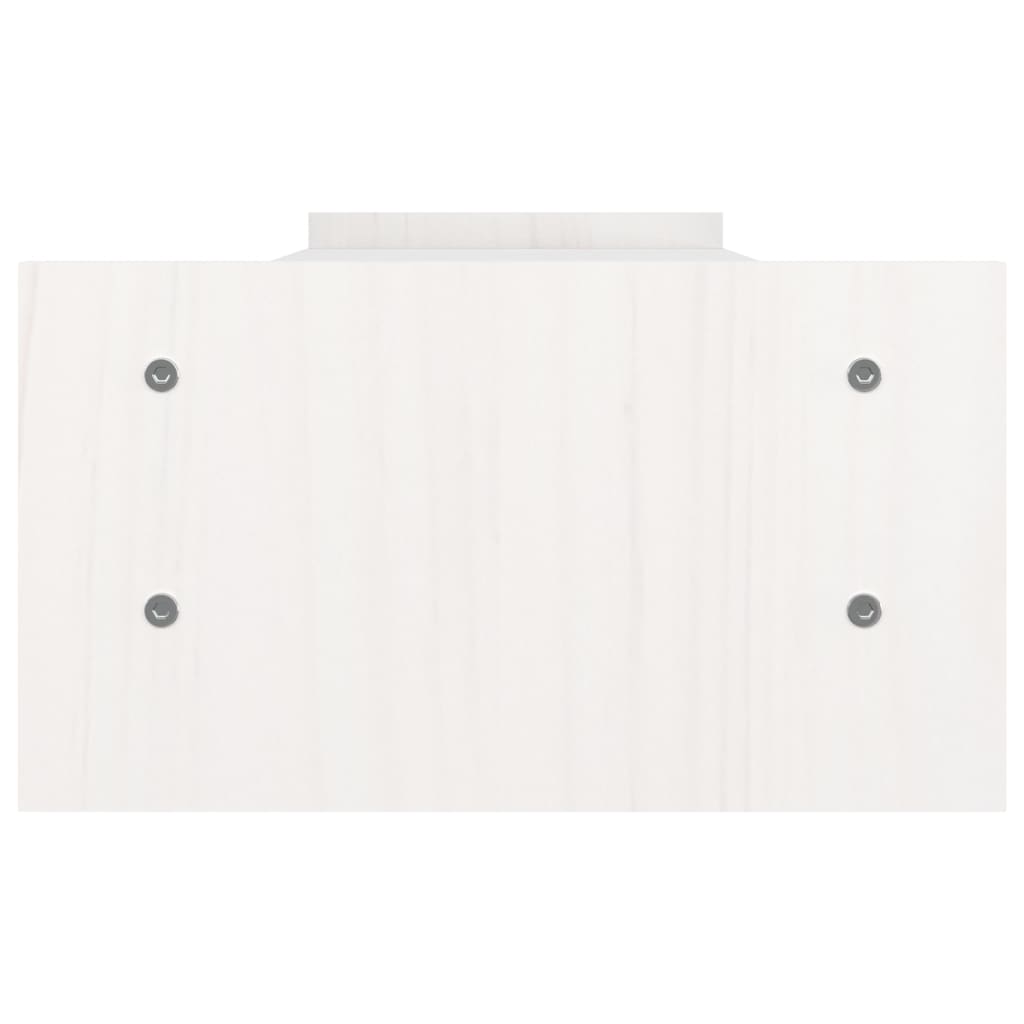 Suporte para monitor 100x27x15 cm pinho maciço branco