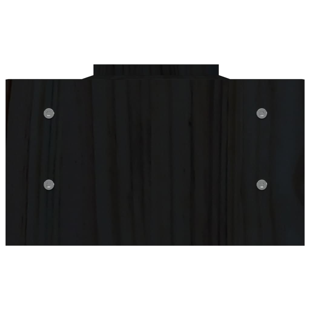 Suporte para monitor 100x27x15 cm madeira de pinho maciça preto