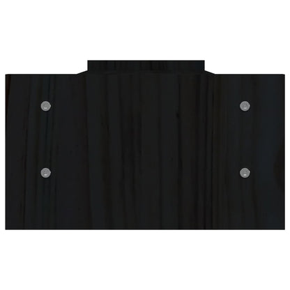 Suporte para monitor 100x27x15 cm madeira de pinho maciça preto