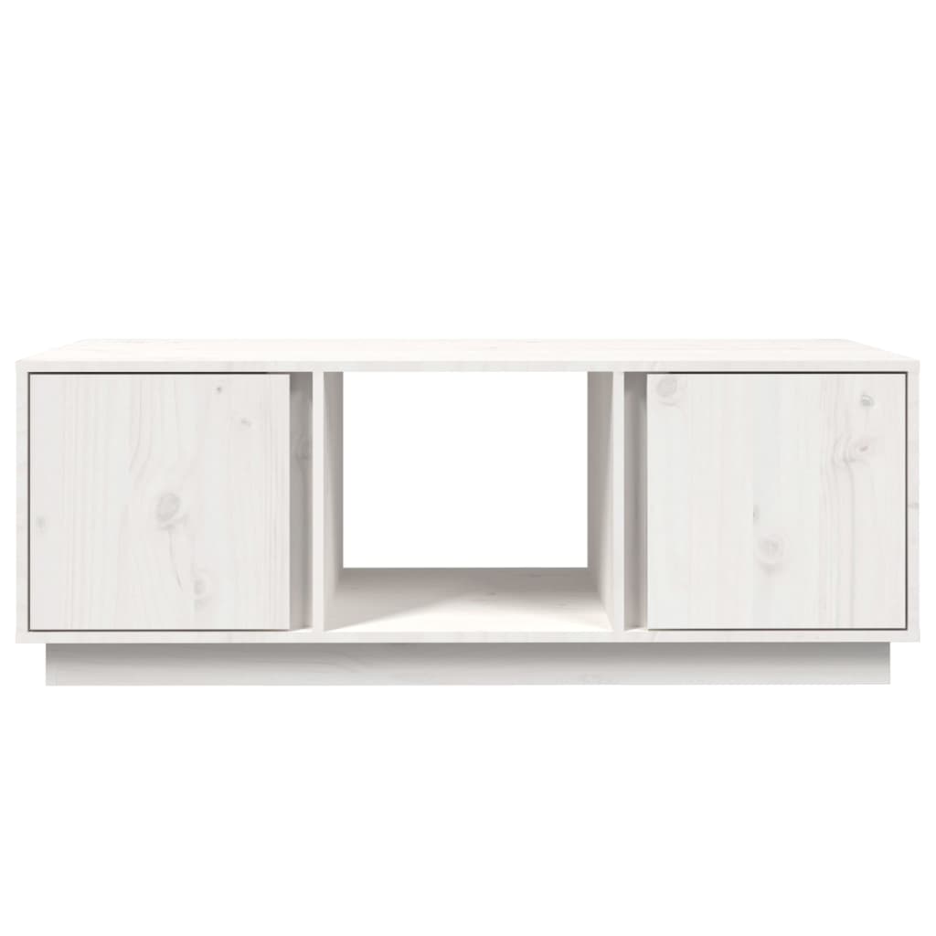 Mesa de centro 110x50x40 cm pinho maciço branco