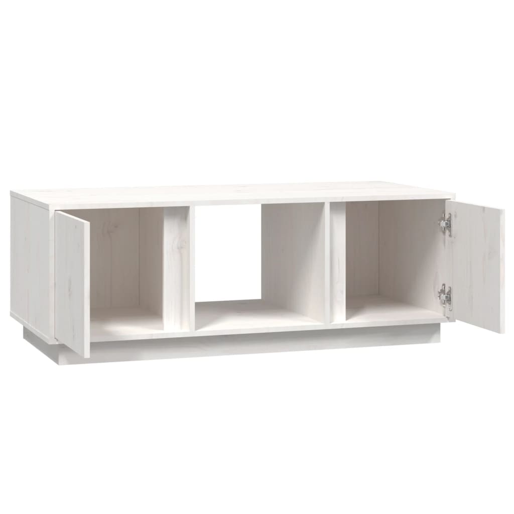 Mesa de centro 110x50x40 cm pinho maciço branco