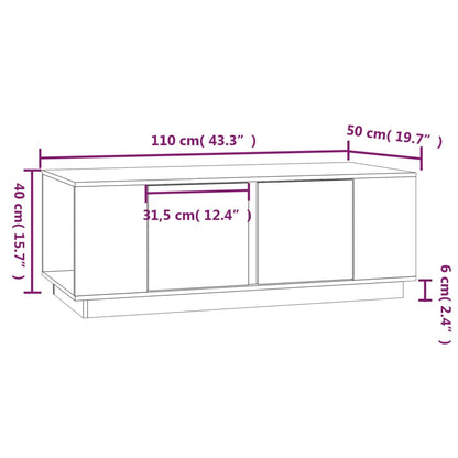 Mesa de centro 110x50x40 cm pinho maciço