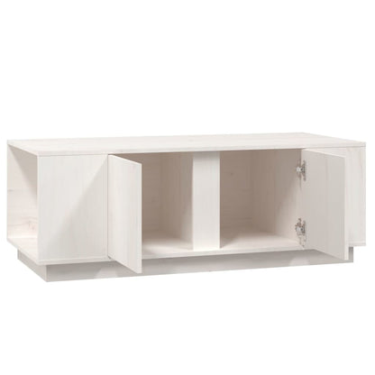 Mesa de centro 110x50x40 cm pinho maciço branco