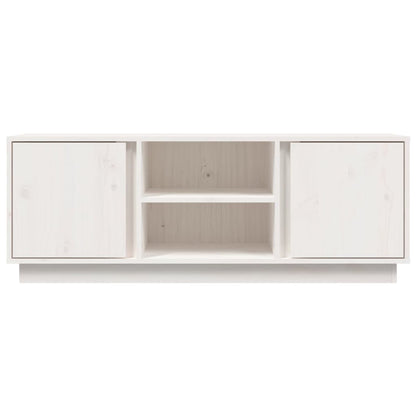 Móvel de TV 110x35x40,5 cm madeira de pinho maciça branco