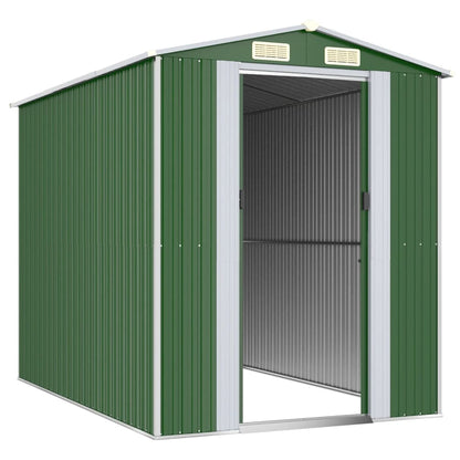 Abrigo de jardim 192x274x223 cm aço galvanizado verde