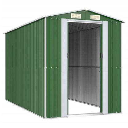 Abrigo de jardim 192x357x223 cm aço galvanizado verde