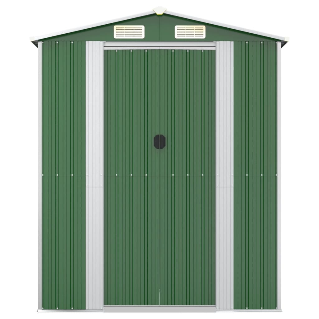 Abrigo de jardim 192x357x223 cm aço galvanizado verde