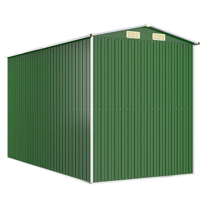 Abrigo de jardim 192x357x223 cm aço galvanizado verde