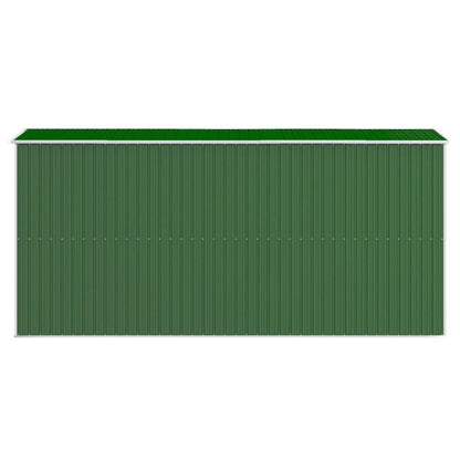 Abrigo de jardim 192x440x223 cm aço galvanizado verde