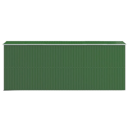 Abrigo de jardim 192x523x223 cm aço galvanizado verde