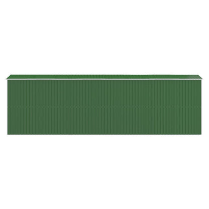 Abrigo de jardim 192x606x223 cm aço galvanizado verde