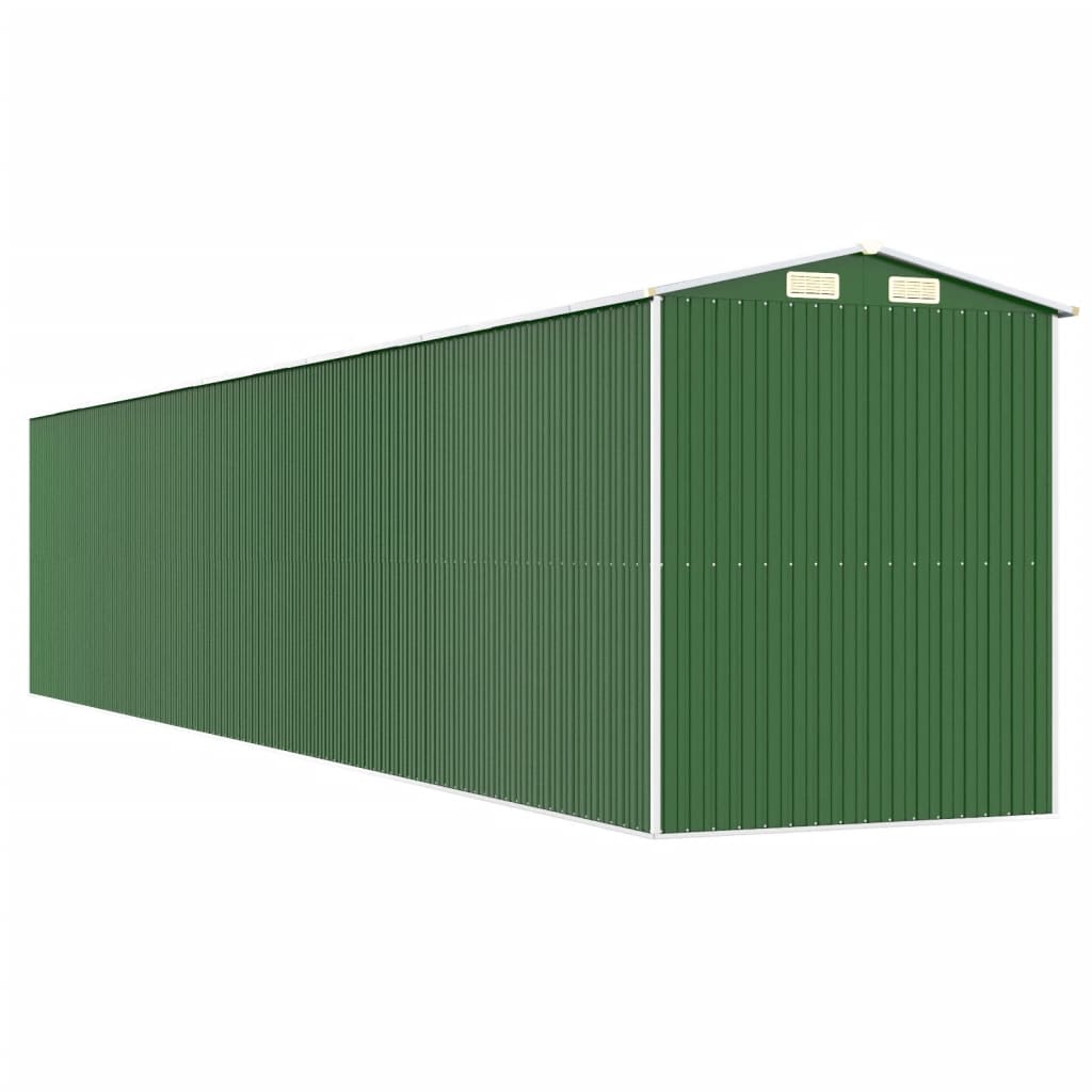 Abrigo de jardim 192x1021x223 cm aço galvanizado verde