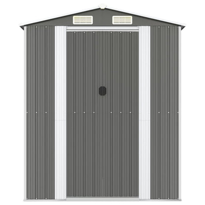 Abrigo de jardim 192x357x223 cm aço galvanizado cinzento-claro