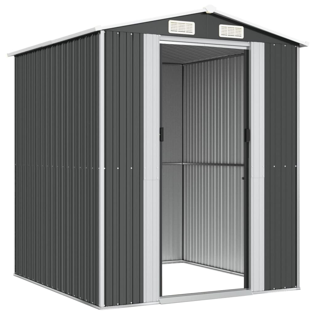 Abrigo de jardim 192x191x223 cm aço galvanizado antracite