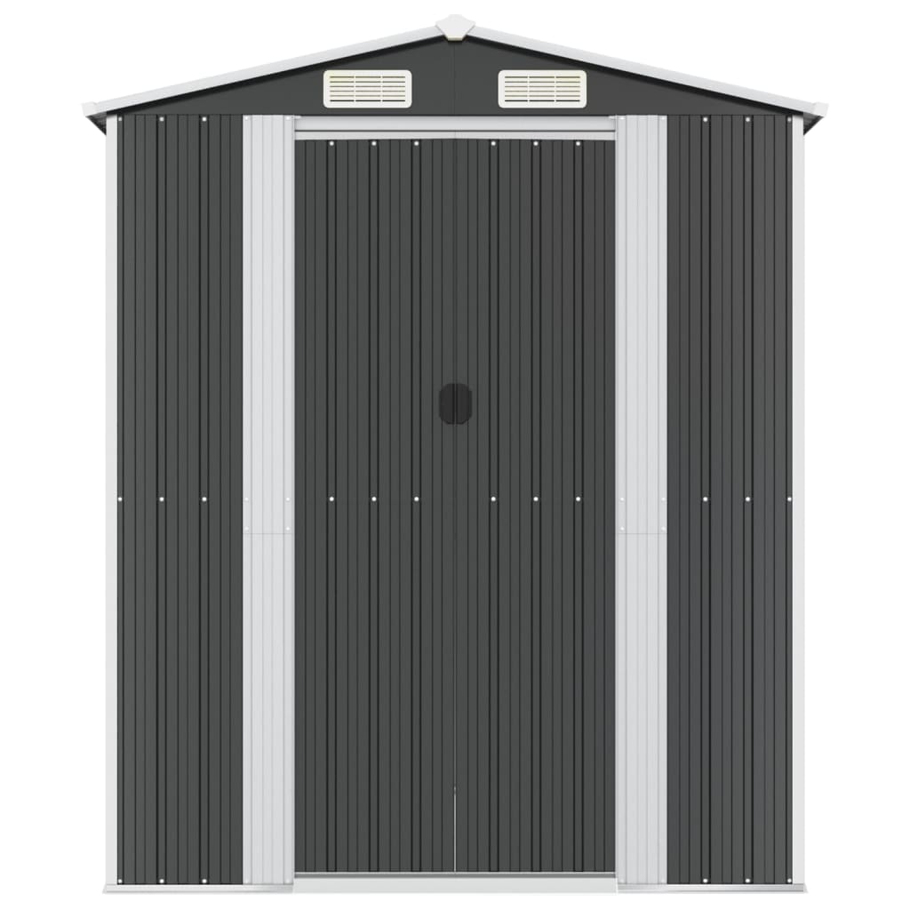 Abrigo de jardim 192x357x223 cm aço galvanizado antracite