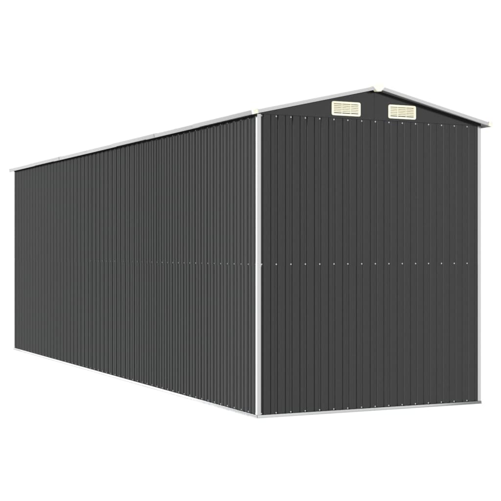 Abrigo de jardim 192x606x223 cm aço galvanizado antracite