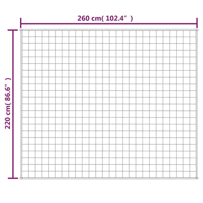 Manta pesada 15 kg 220x260 cm tecido cinzento