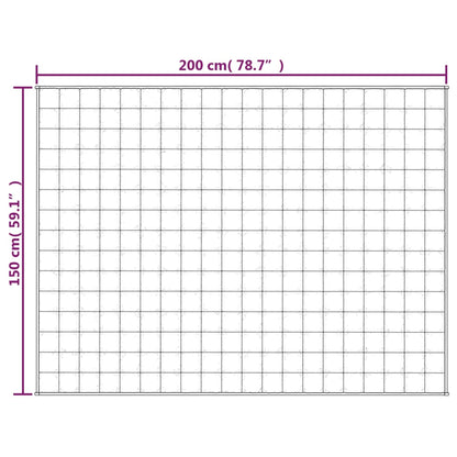 Manta pesada 7 kg 150x200 cm tecido creme-claro