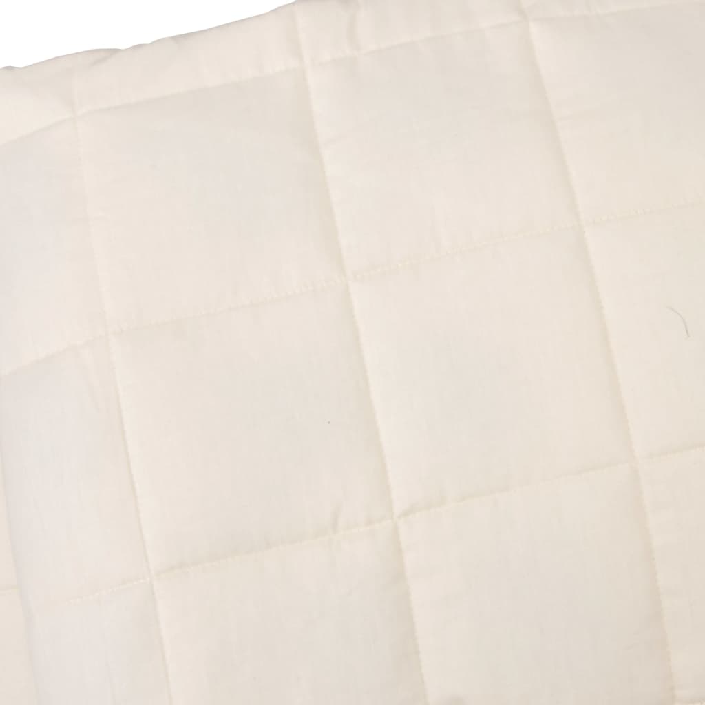 Manta pesada 9 kg 200x225 cm tecido creme-claro