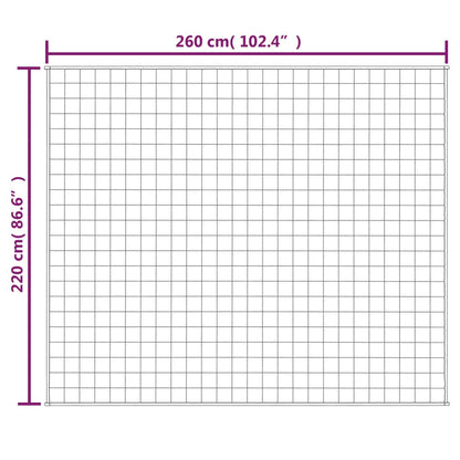 Manta pesada 11 kg 220x260 cm tecido creme-claro