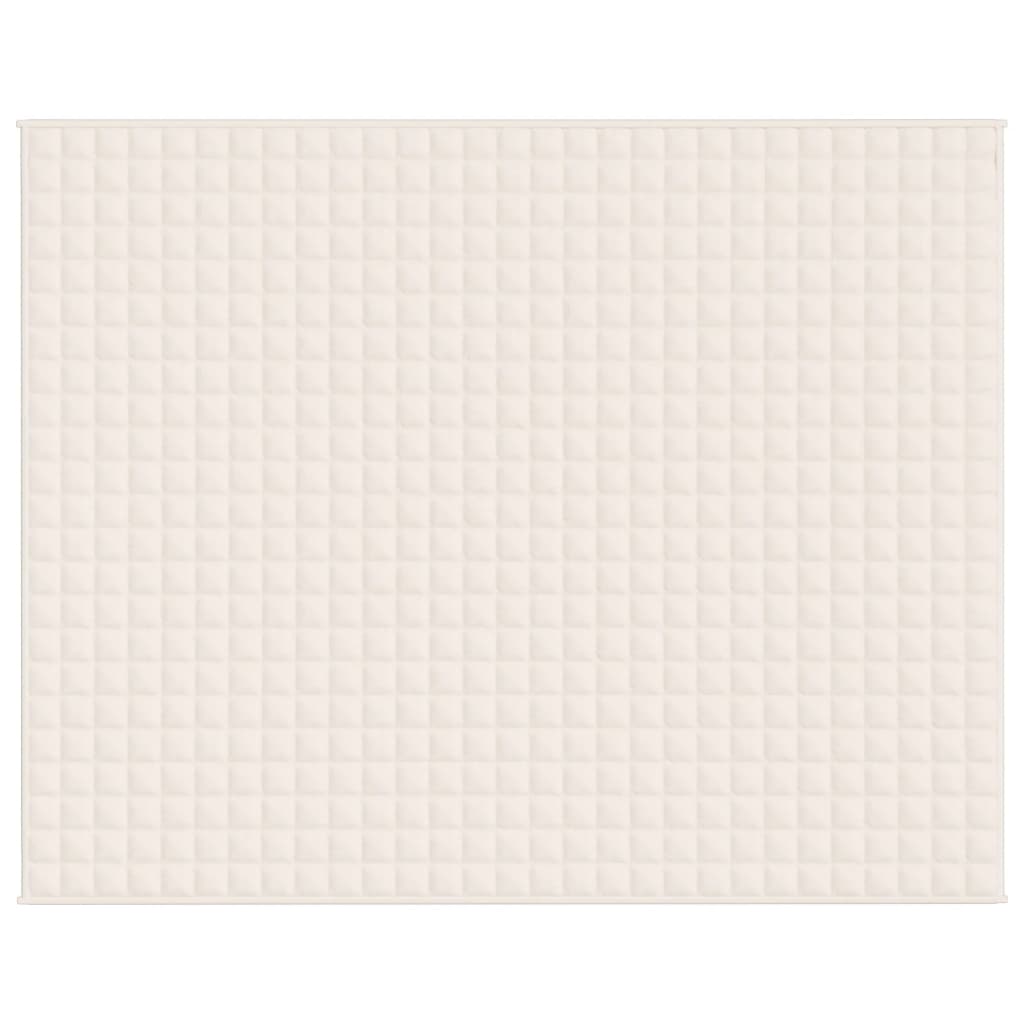 Manta pesada 11 kg 235x290 cm tecido creme-claro