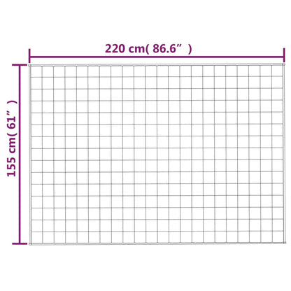 Manta pesada 7 kg 155x220 cm tecido cinza