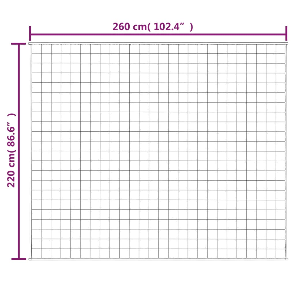 Manta pesada 11 kg 220x260 cm tecido cinzento