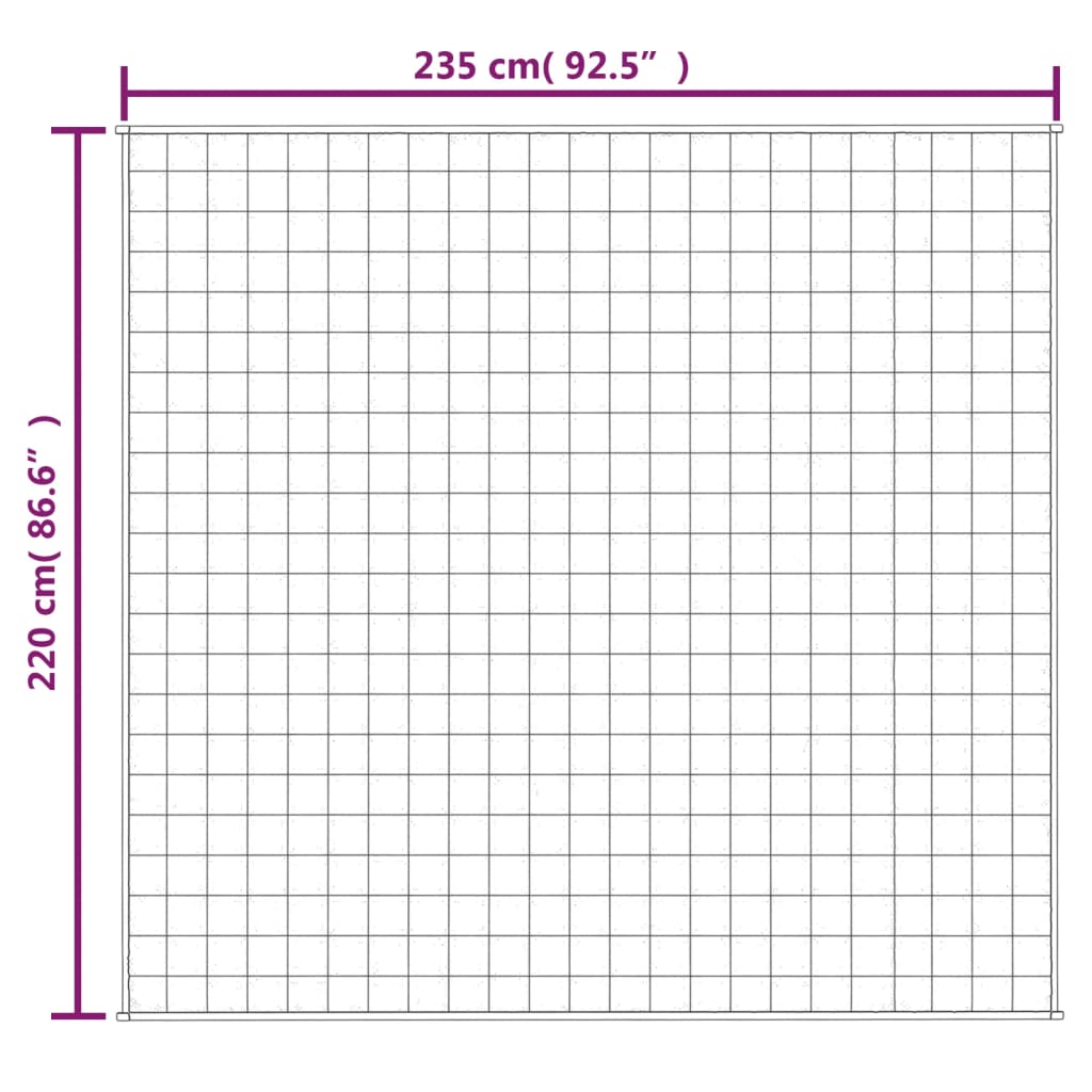 Manta pesada 11 kg 220x235 cm tecido creme-claro