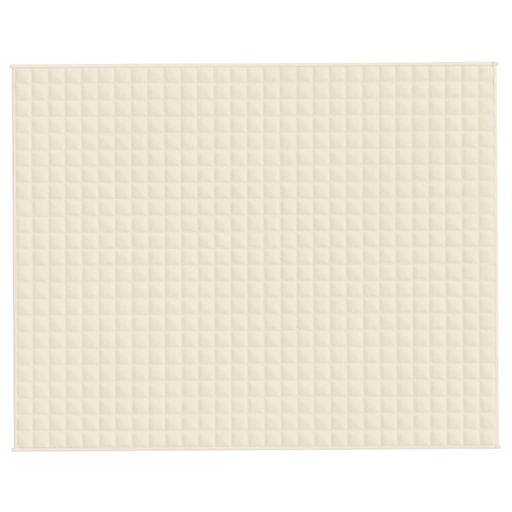 Manta pesada 11 kg 235x290 cm tecido creme-claro