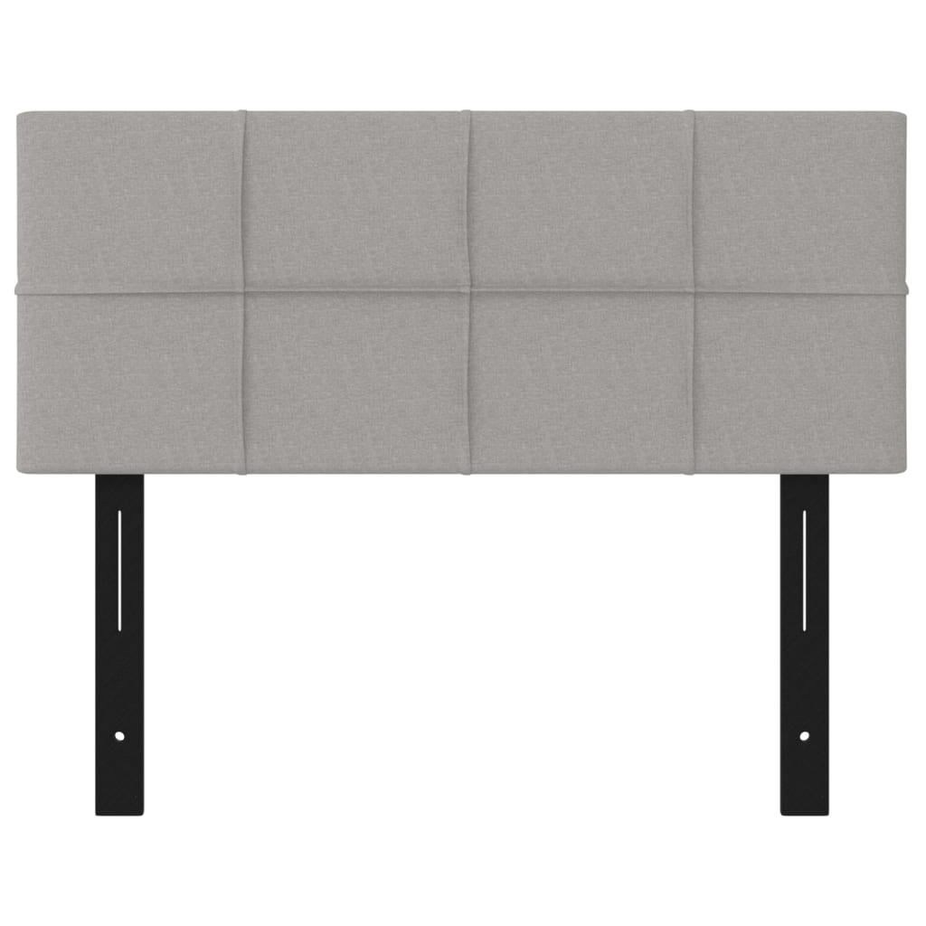 Cabeceira de cama tecido 100x5x78/88 cm cinzento-claro