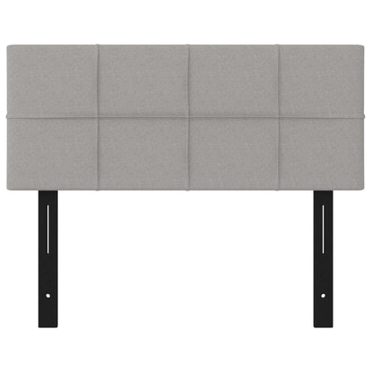 Cabeceira de cama tecido 100x5x78/88 cm cinzento-claro