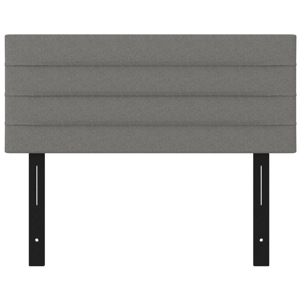 Cabeceira de cama tecido 100x5x78/88 cm cinzento-escuro