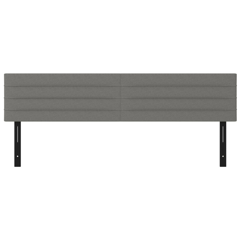 Cabeceira de cama 2 pcs tecido 100x5x78/88 cm cinzento-escuro