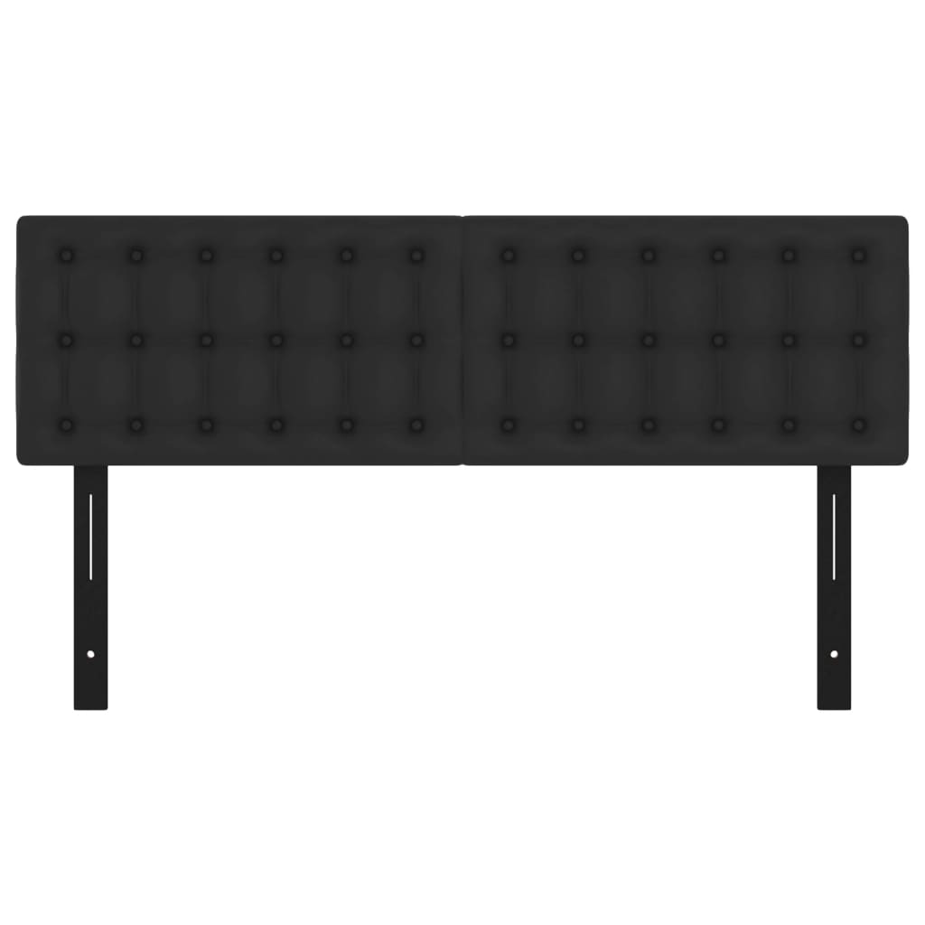 Cabeceira de cama 2 pcs couro artificial 72x5x78/88 cm preto