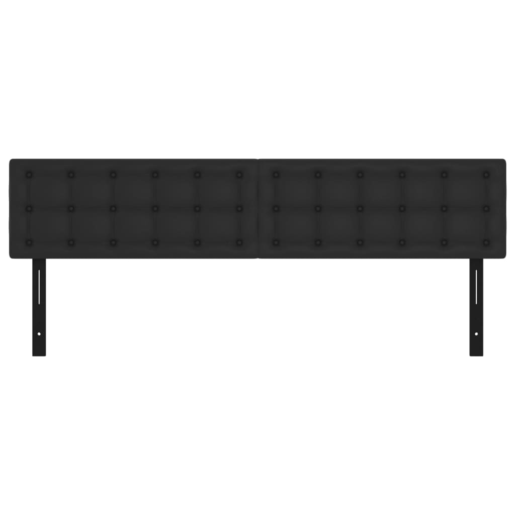 Cabeceira de cama 2 pcs couro artificial 80x5x78/88 cm preto